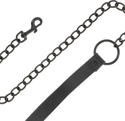 Darkness Full Black Collar with Leash in Schwarz Farbe D-221155