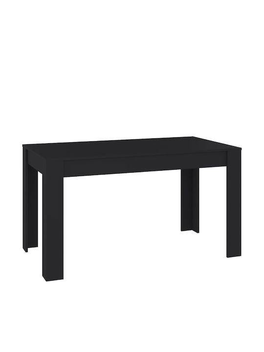 Table Dining Room Wooden Black 140x74.5x76cm