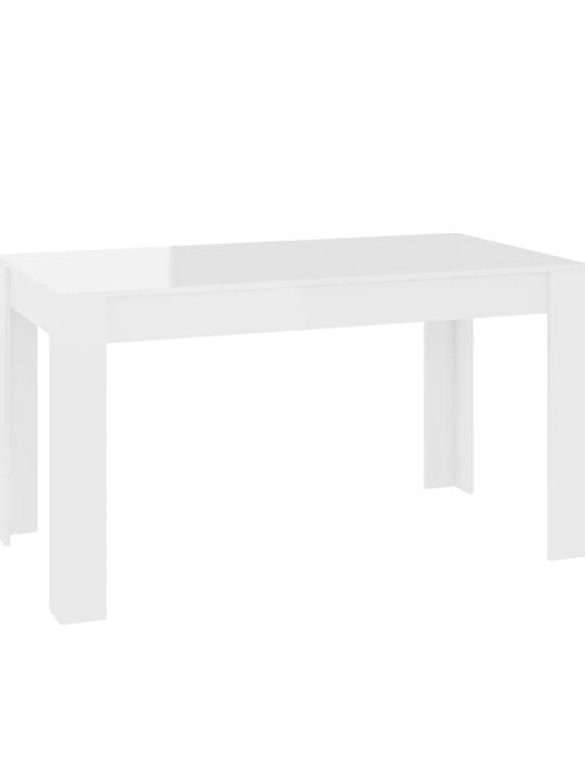 Table Dining Room Wooden White 140x74.5x76cm