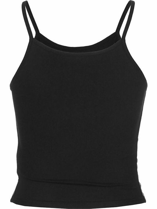 Women's Blouse Cotton with Straps Black