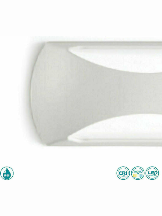 La Mia Luce Επιτοίχια Εξωτερική Πλαφονιέρα LED IP65 με Φυσικό Λευκό Φως