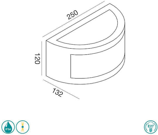 La Mia Luce Wandmontierte Außen-Deckenleuchte IP54