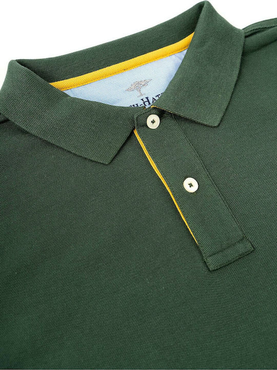 Fynch Hatton Herren Langarmshirt Polo Emerald