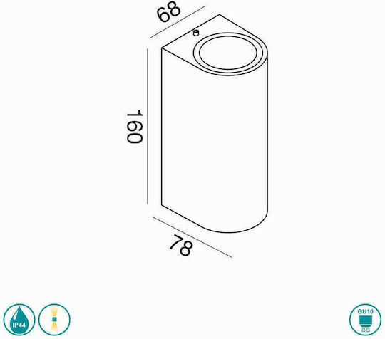La Mia Luce Vejo Wall-Mounted Outdoor Spot GU10 IP44