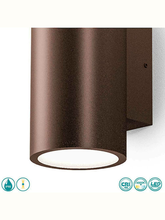 La Mia Luce Επιτοίχιο Εξωτερικό Σποτ LED IP65 με Φυσικό Λευκό Φως