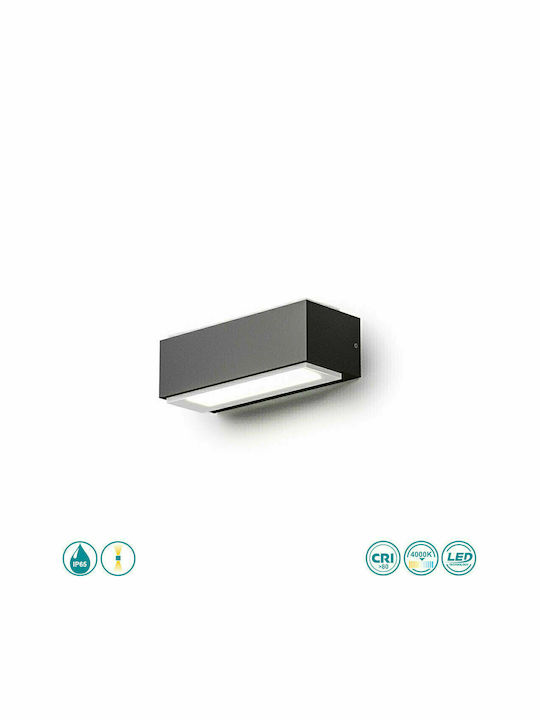 La Mia Luce Nox Επιτοίχια Εξωτερική Πλαφονιέρα LED IP65 με Φυσικό Λευκό Φως