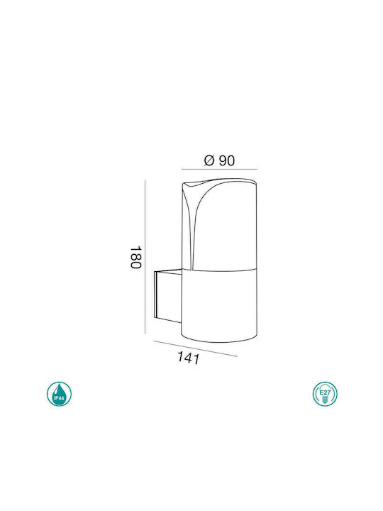 Gea Luce Wall-Mounted Outdoor Spot Light E27 IP44
