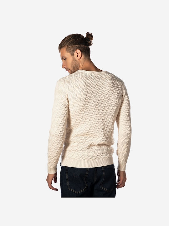 Brokers Jeans Men's Long Sleeve Sweater Ecru