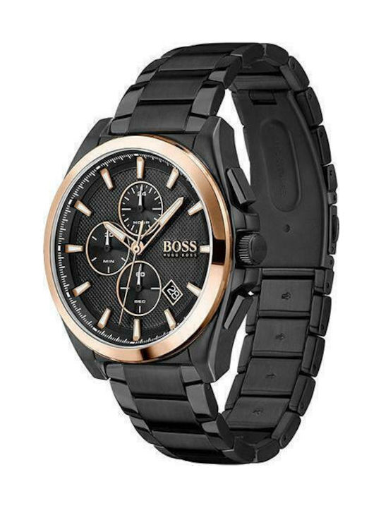 Boss Grandmaster Men's Watch 46mm Chronograph Battery with Black Metal Bracelet