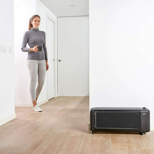 Black & Decker Black & Decker Floor Convector Heater 1500W Mica 65x29cm Black