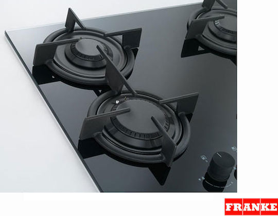 Franke Crystal Plus FHCR 755 4G TC HE BK C Gas Cooktop Autonomous 75x51εκ.