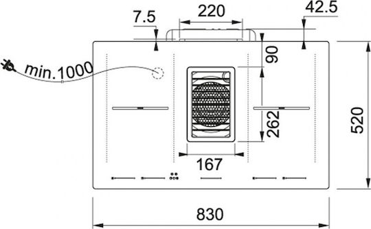 Franke Mythos 2gether FMY 839 HI 2.0 Επαγωγική Εστία Αυτόνομη με Απορροφητήρα & Λειτουργία Κλειδώματος 83x52εκ.