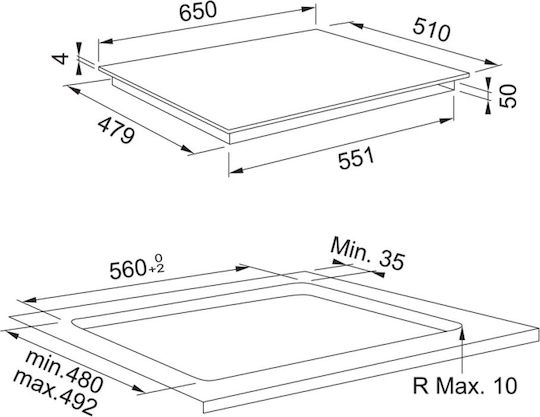 Franke Maris FMA 654 I F BK Induction Cooktop Autonomous with Child Lock Function 65x51εκ.