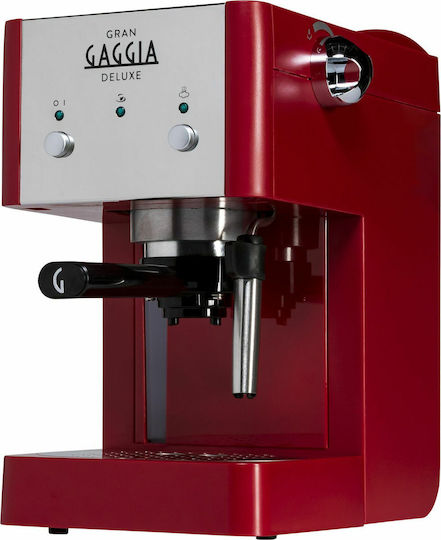 Gaggia Gran Deluxe RI8425/22 Automatic Espresso Machine 950W Pressure 15bar Red