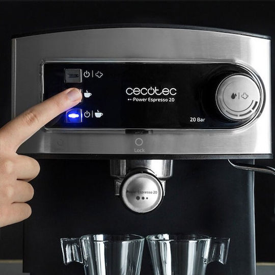 Cecotec Power Espresso 20 Espressomaschine 850W Druck 20bar Silber