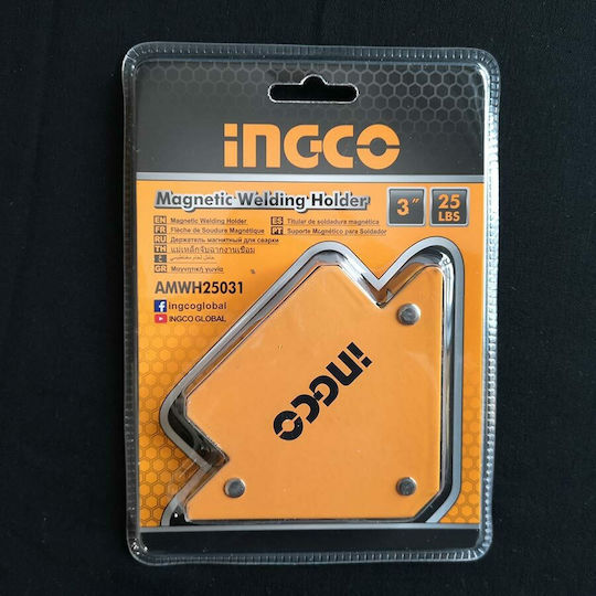 Ingco AMWH25031 Γωνία Συγκόλλησης με Μαγνητική Ικανότητα 11.5kg & Γωνίες 135° / 45° / 90°