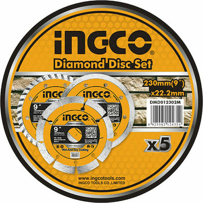 Ingco DMD012302M Cutting Disc Construction Materials 230mm with 9 Teeth 1pcs