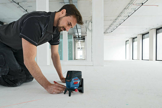 Bosch Αυτορυθμιζόμενο Γραμμικό Αλφάδι Laser Κόκκινης Δέσμης 12V με Εύρος Εργασίας 20m
