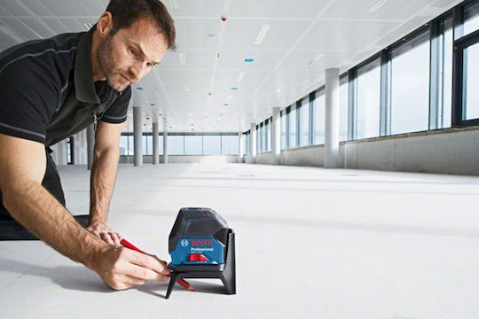 Bosch Αυτορυθμιζόμενο Γραμμικό Αλφάδι Laser Κόκκινης Δέσμης 12V με Εύρος Εργασίας 20m
