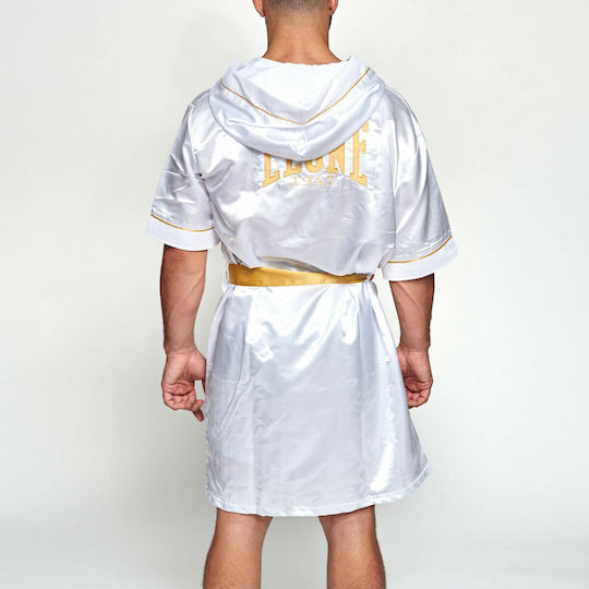 Leone Premium Boxing Gown Ρόμπα Πυγμαχίας Λευκή