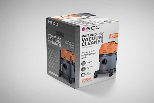 ECG 2120 Staubsauger Flüssigkeiten / Feststoffe 1200W mit Kunststoff Behälter 12Es