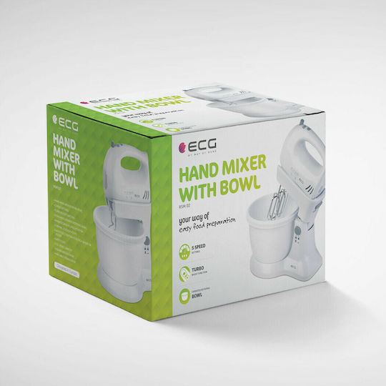 ECG RSM 02 RSM02 Mixer cu Vas din Plastic 3.3lt Alb 300W
