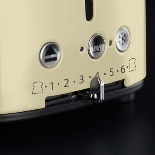 Russell Hobbs Retro Toaster 2 Slots 1200W Beige