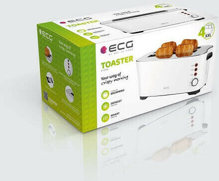 ECG Toaster 2 Schlitze 1350W Weiß