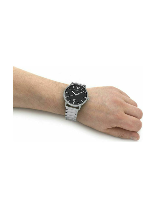 Emporio Armani Watch Battery with Silver Metal Bracelet