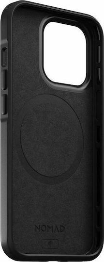 Nomad Modern Leather Umschlag Rückseite Leder Rustic Brown (iPhone 13 Pro)