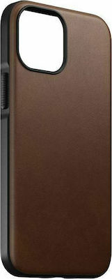 Nomad Modern Leather Umschlag Rückseite Leder Rustic Brown (iPhone 13 Mini) NM01057185