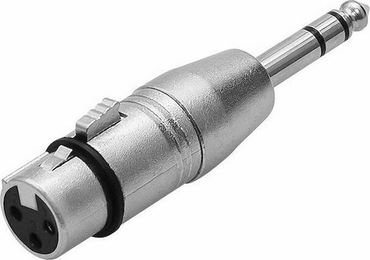 Convertor XLR feminin în 6.3mm masculin Argintiu 1buc