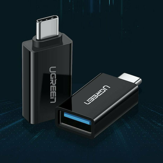 Ugreen Μετατροπέας USB-C male σε USB-A female Λευκό 1τμχ 30155