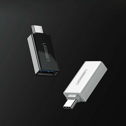 Ugreen Μετατροπέας USB-C male σε USB-A female Λευκό 1τμχ 30155
