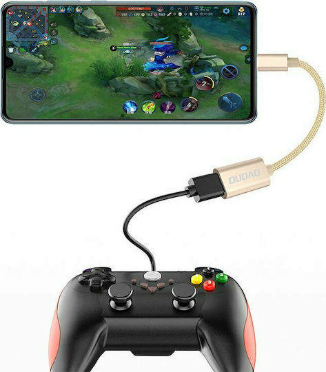 Dudao L15T Konverter USB-C männlich zu USB-A weiblich Grau Gold 1Stück