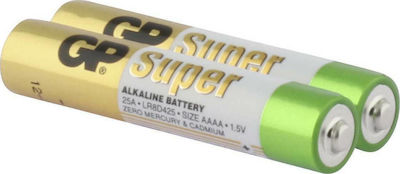 GP Batteries Super Αλκαλικές Μπαταρίες AAAA 1.5V 2τμχ