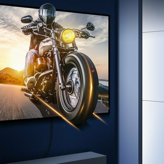 Baseus HDMI 2.1 Ултра Висока Скорост 48Gbps 4K 120Hz HDR VRR Плетен Кабел HDMI мъжки - HDMI мъжки 3m Черен