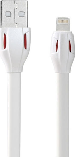 Remax Laser RC-035i Flat USB-A to Lightning Cable White 1m