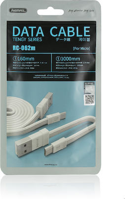 Remax Tengy RC-062i Flat USB-A to Lightning Cable White 1m