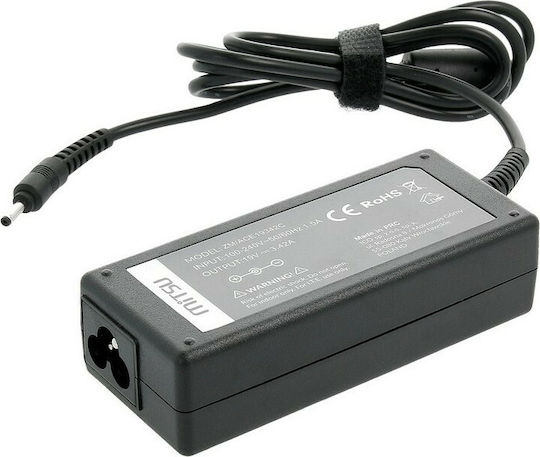 Mitsu Φορτιστής Laptop 65W 19V 3.42A για Acer με Αποσπώμενο Καλώδιο Τροφοδοσίας