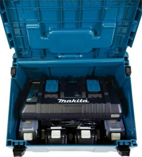 Makita Set 4 Werkzeugbatterien Lithium 18V Kapazität 5Ah mit Ladegerät DC18RD