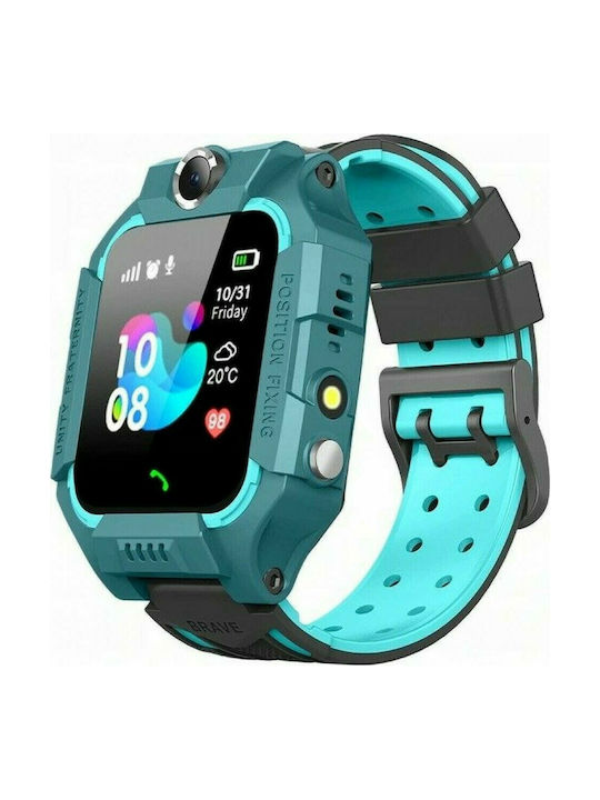 Kids Smartwatch with GPS and Rubber/Plastic Strap Green