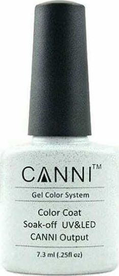 Canni Classic Ημιμόνιμο Βερνίκι Νυχιών 186 Silver Glitter με Glitter 7.3ml