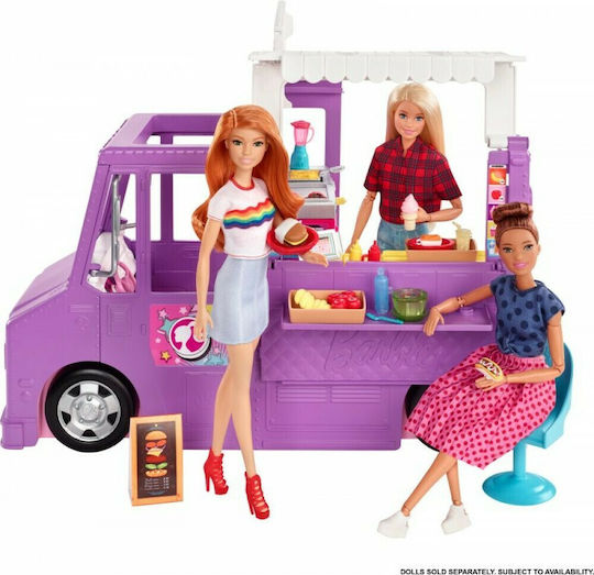 Barbie Fresh 'n' Fun Food Truck Καντίνα Όχημα για Κούκλες για 3+ Ετών