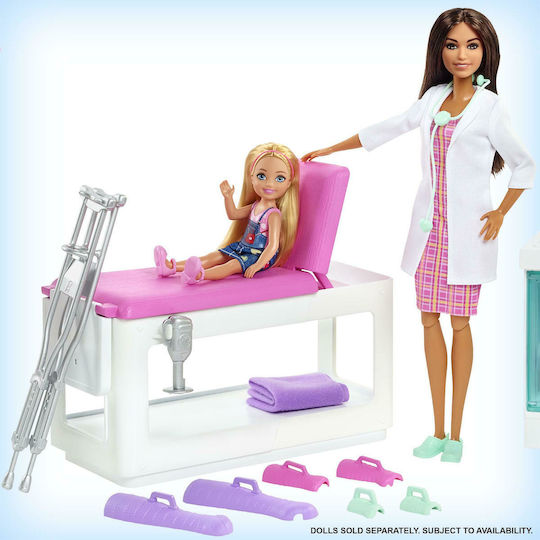 Barbie Κλινική με Κούκλα Σετ Κούκλας για 4+ Ετών