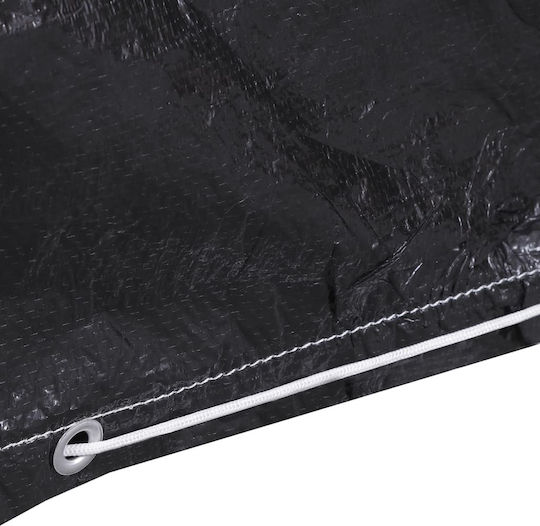 vidaXL Waterproof Dining Table Cover Black 250x250x70cm 2pcs