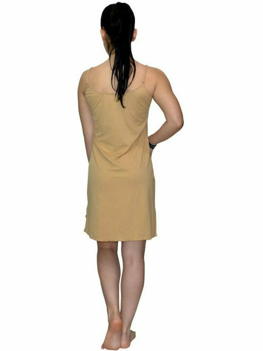 Elite Form Summer Women's Nightdress Beige