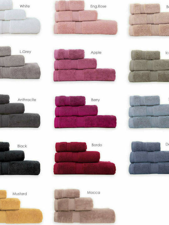 Nef-Nef Homeware Badehandtuch Aegean 80x160εκ. Denim Gewicht 705gr/m²