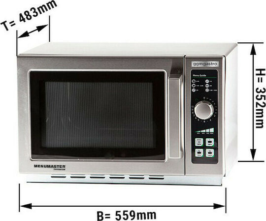 Menumaster Commercial Microwave Oven 34lt L55.9xW48.3xH35.2cm