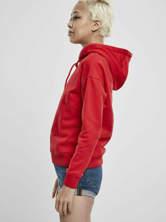 Damen Sweatshirt Kapuzen Fired Red